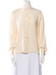 Ted Lapidus Silk Long Sleeve Button-Up Top