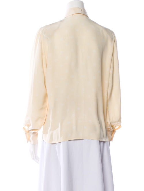 Ted Lapidus Silk Long Sleeve Button-Up Top