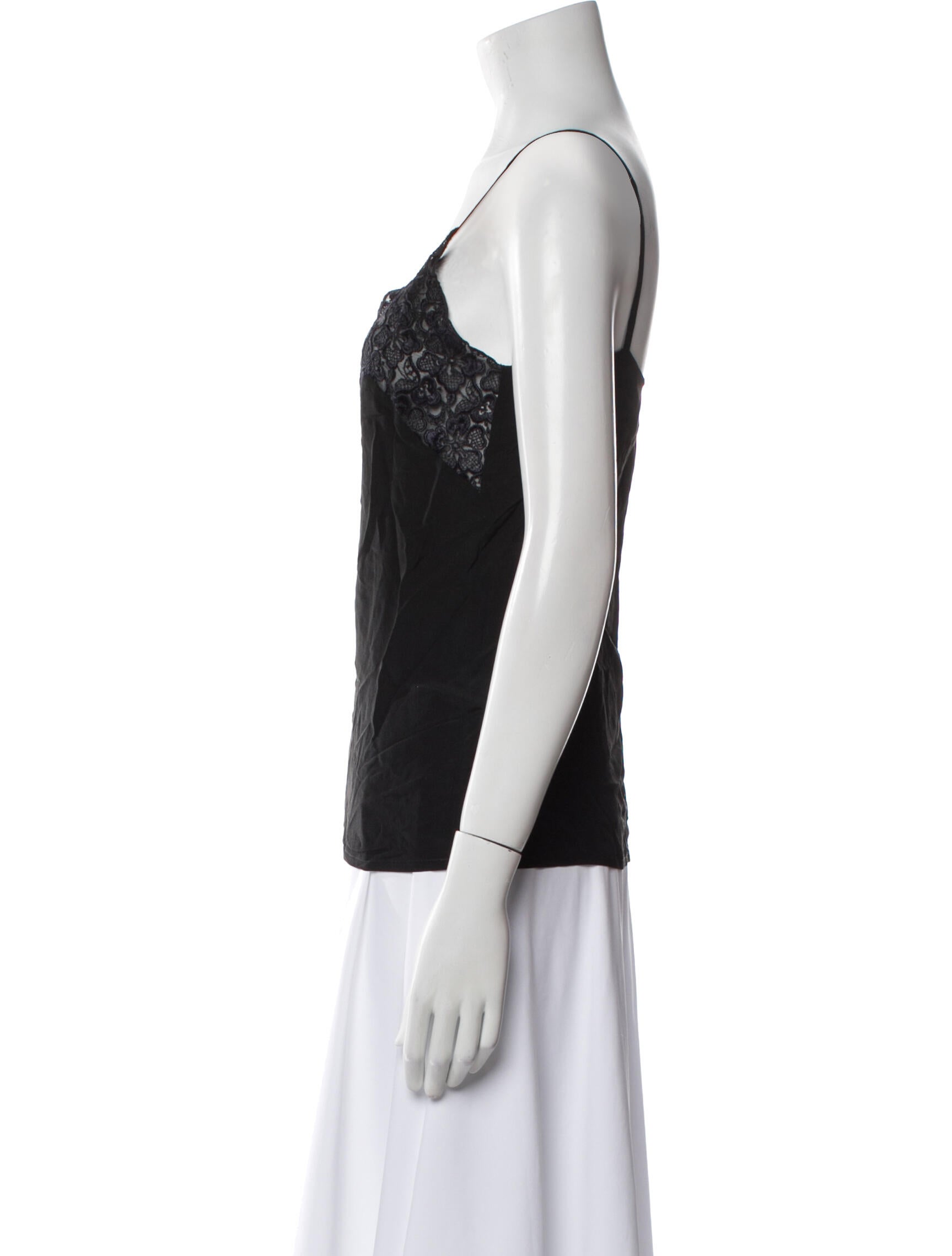 Ted Lapidus Silk V-Neck Top