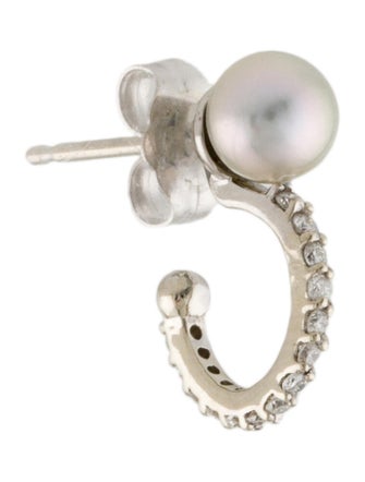 Paige Novick 14K Pearl & Diamond Single Stud Earring