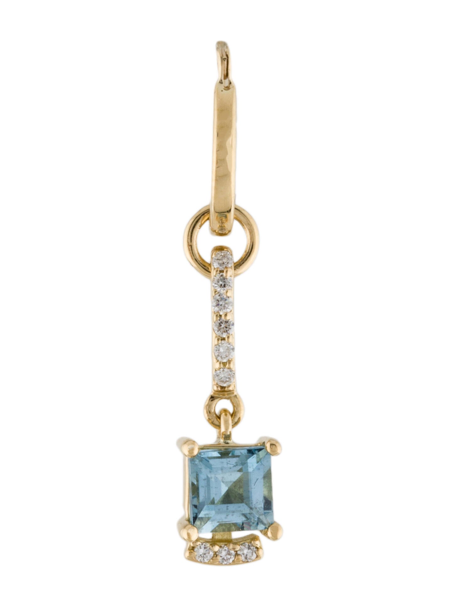 Paige Novick 18K Aquamarine & Diamond Single Drop Earring