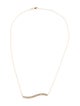 Paige Novick 14K Diamond Wavy Bar Pendant Necklace