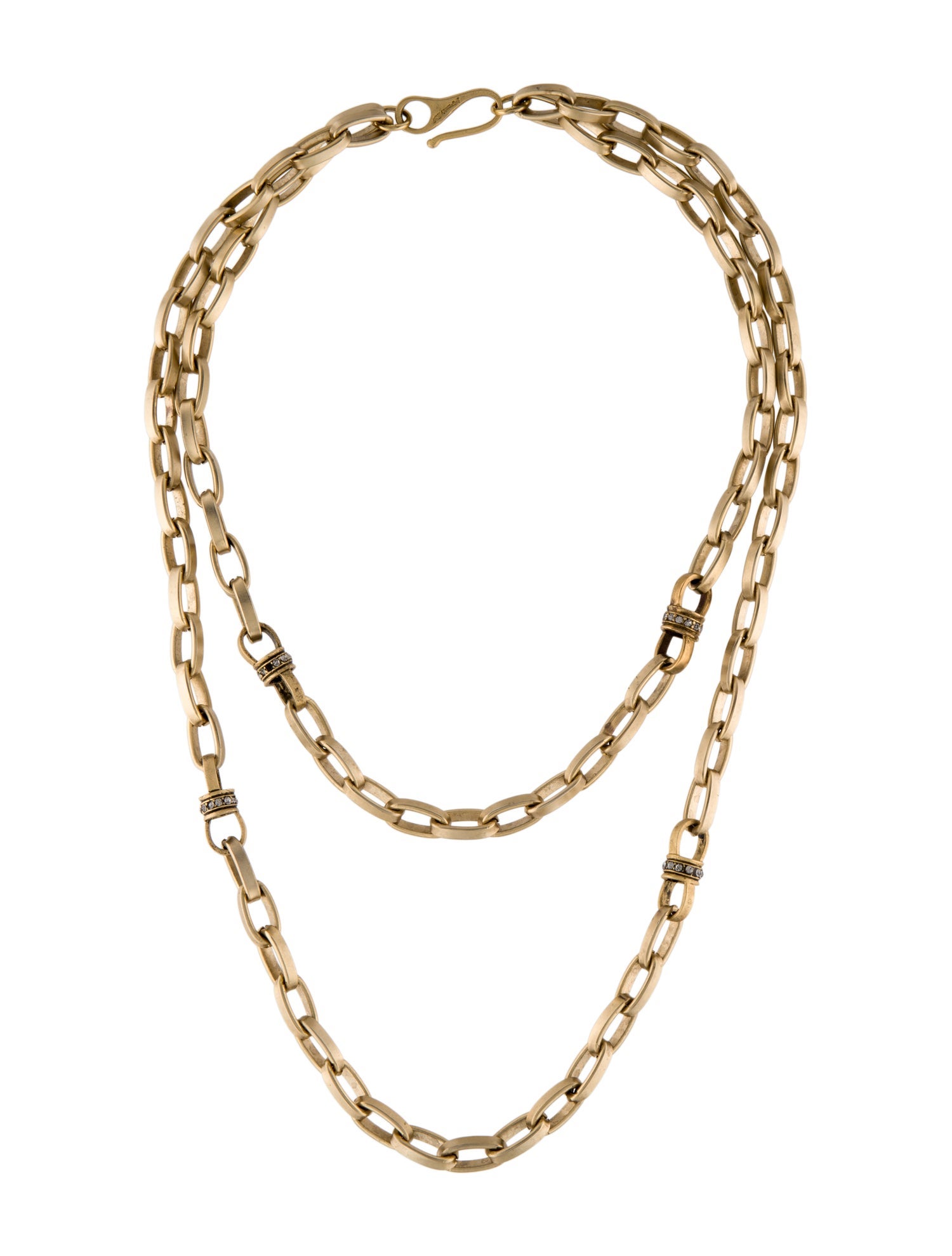 Paige Novick Crystal Double Starnd Chain Necklace