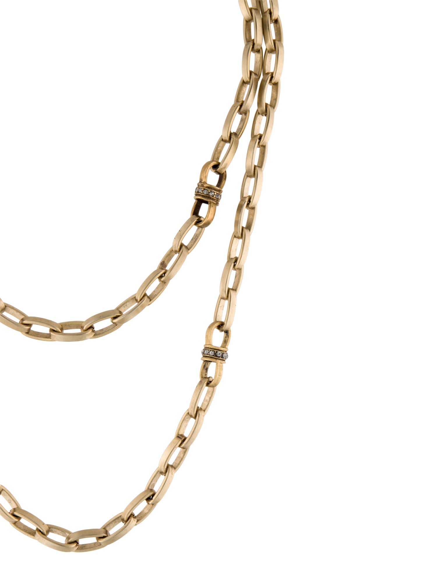 Paige Novick Crystal Double Starnd Chain Necklace