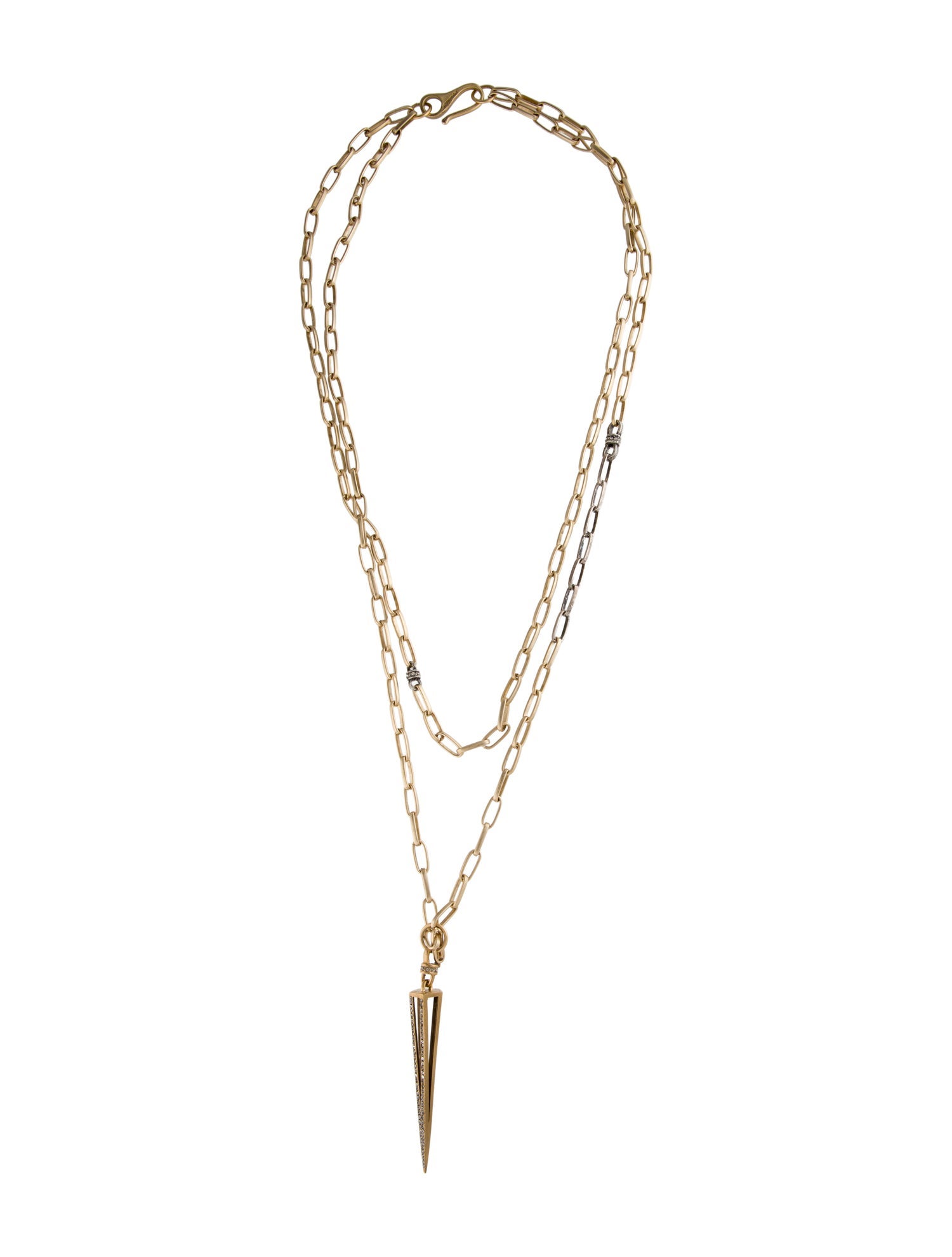 Paige Novick Crystal Caged Spike Pendant Necklace