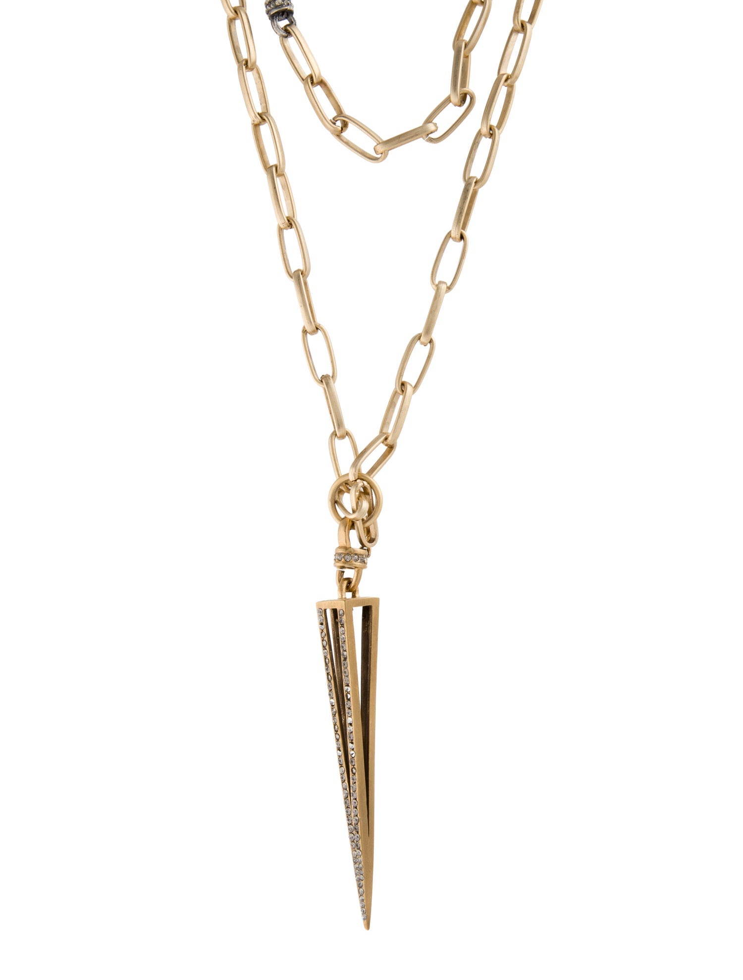 Paige Novick Crystal Caged Spike Pendant Necklace