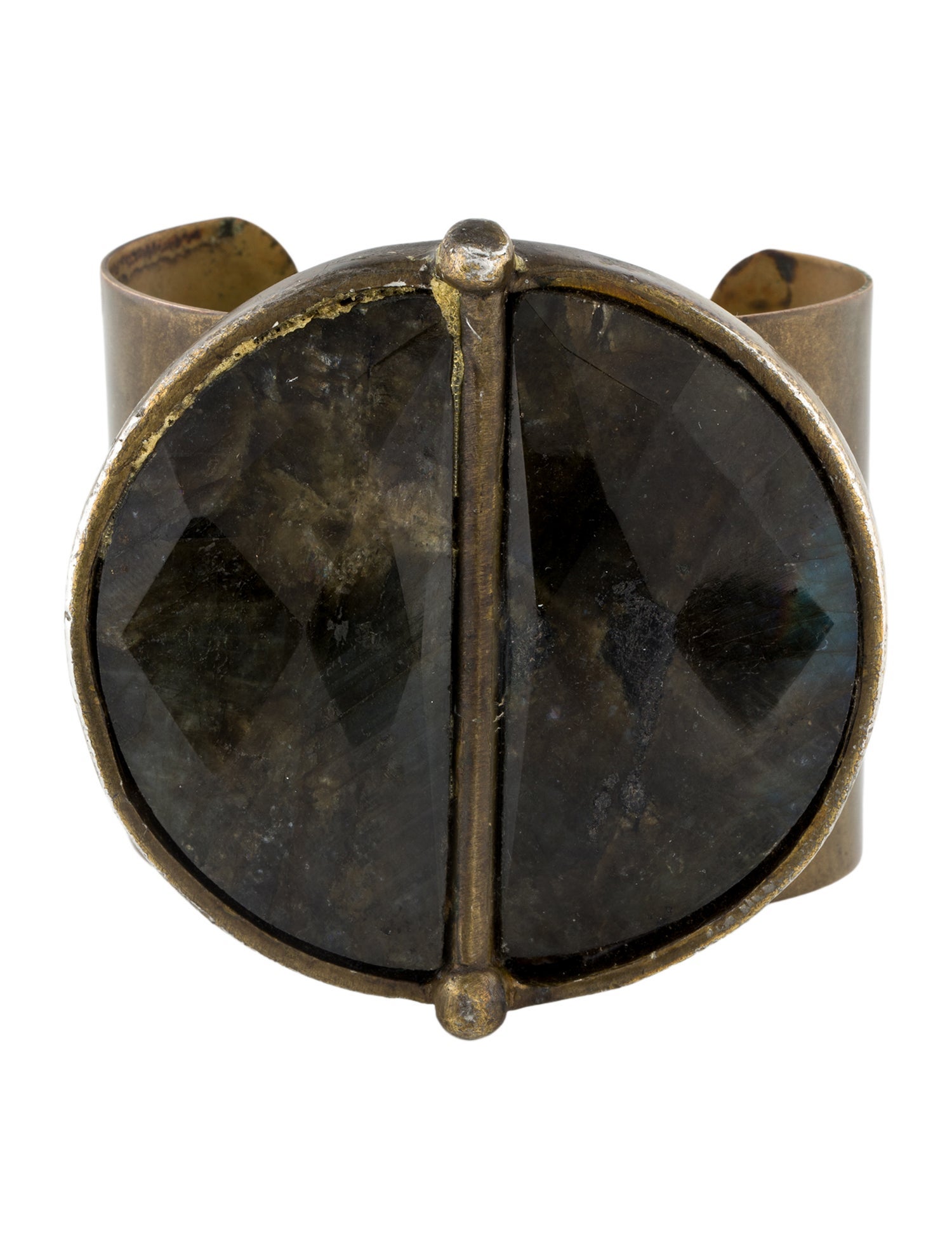 Paige Novick Labradorite Medallion Cuff Bangle