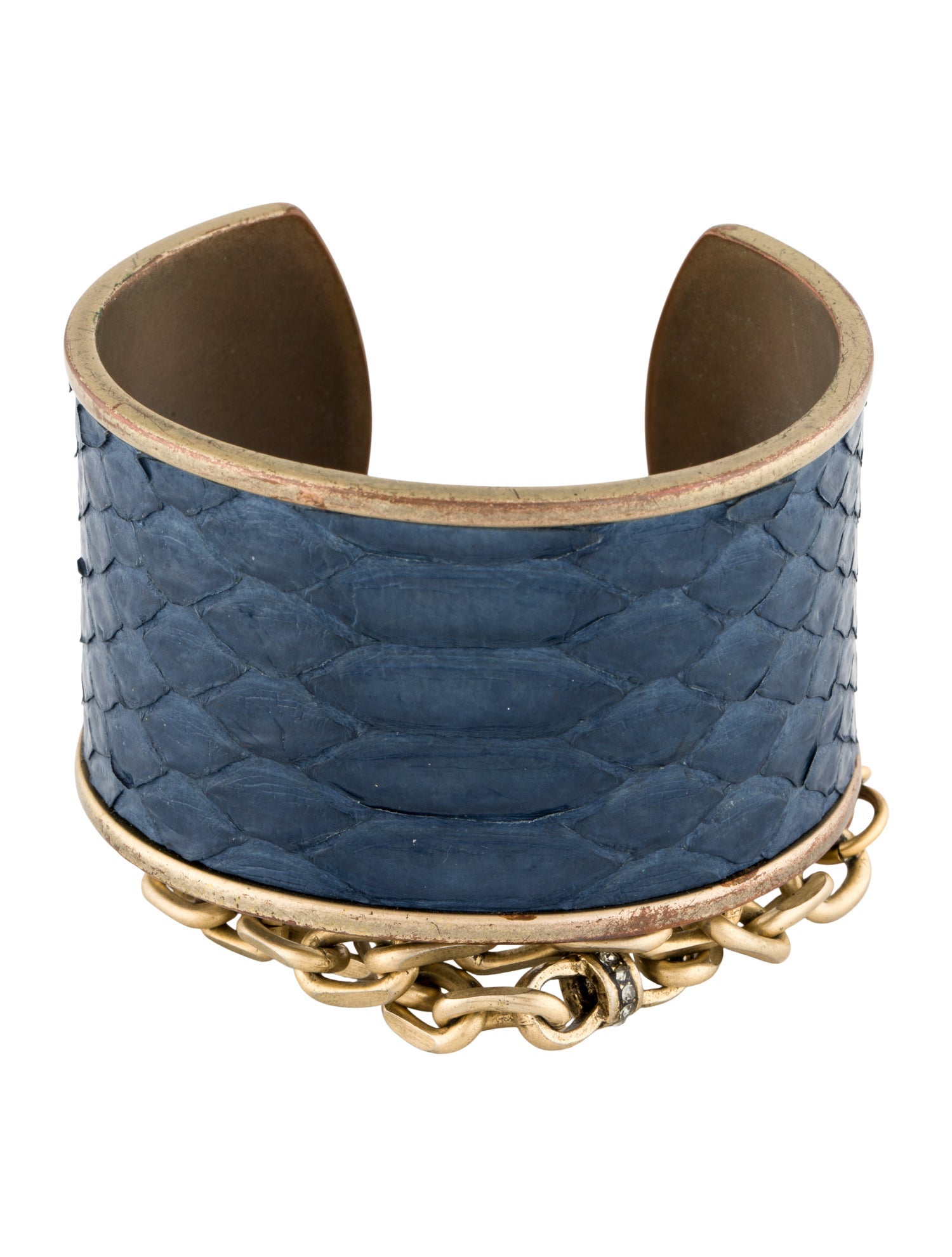 Paige Novick Leather Chain Cuff Bracelet