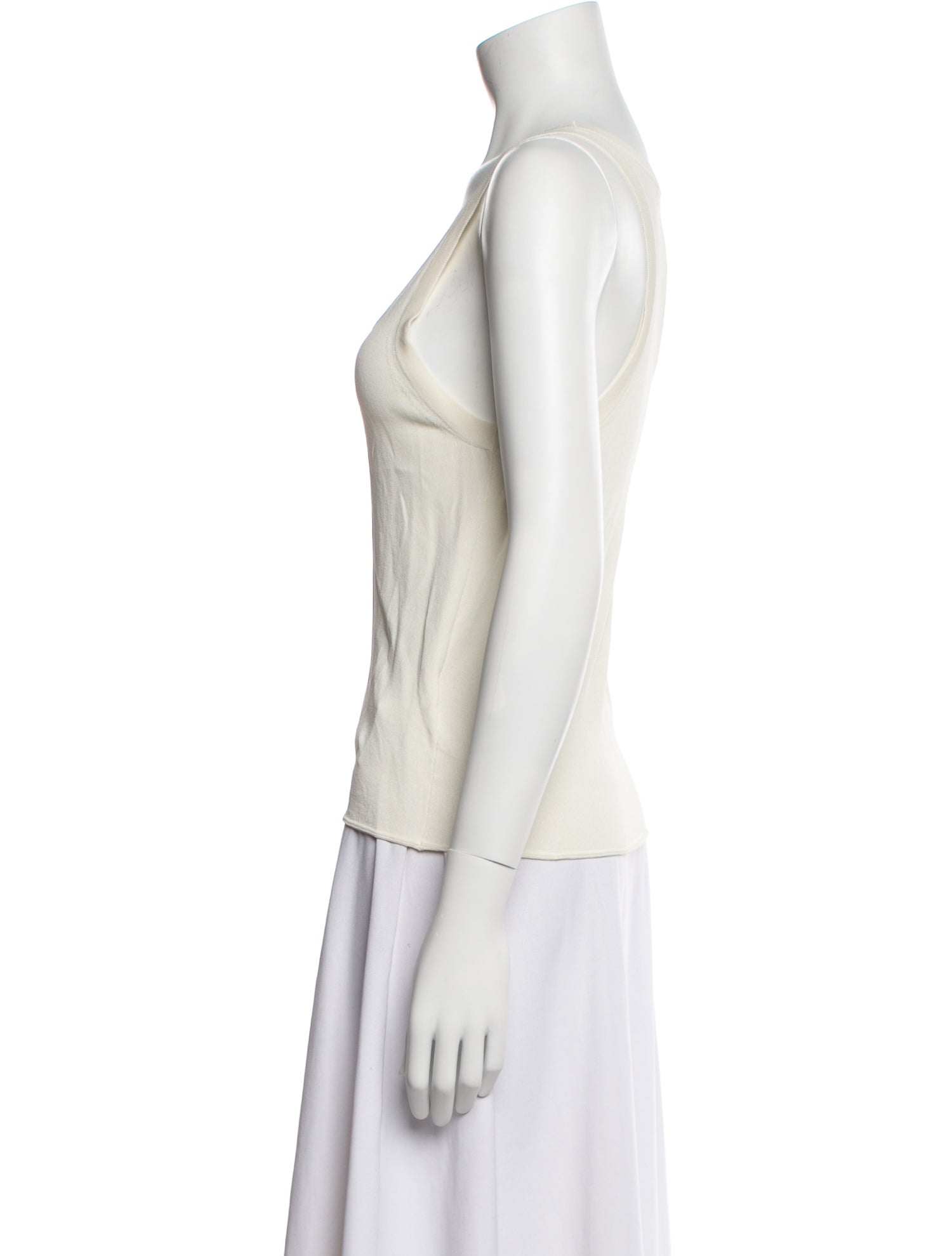 Ryan Roche Scoop Neck Sleeveless Top