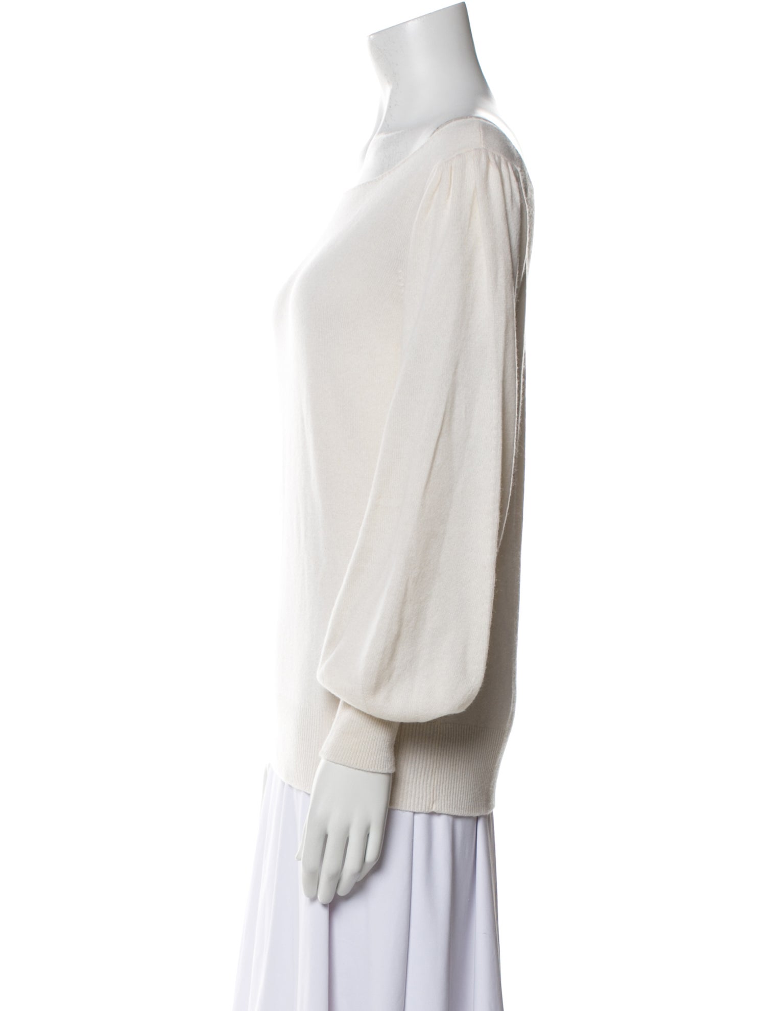Ryan Roche Cashmere Bateau Neckline Sweater