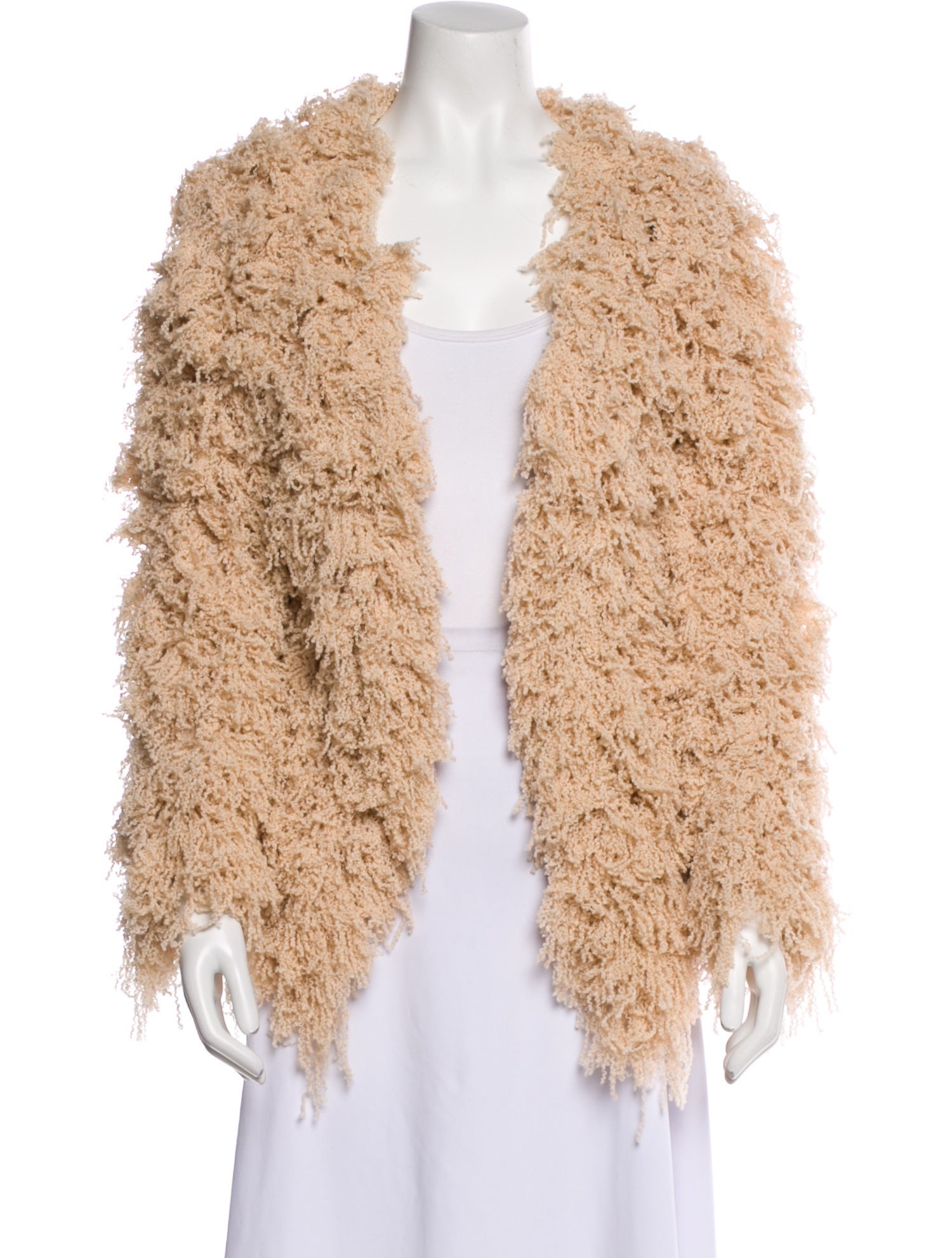 Ryan Roche Cashmere Faux Fur Jacket