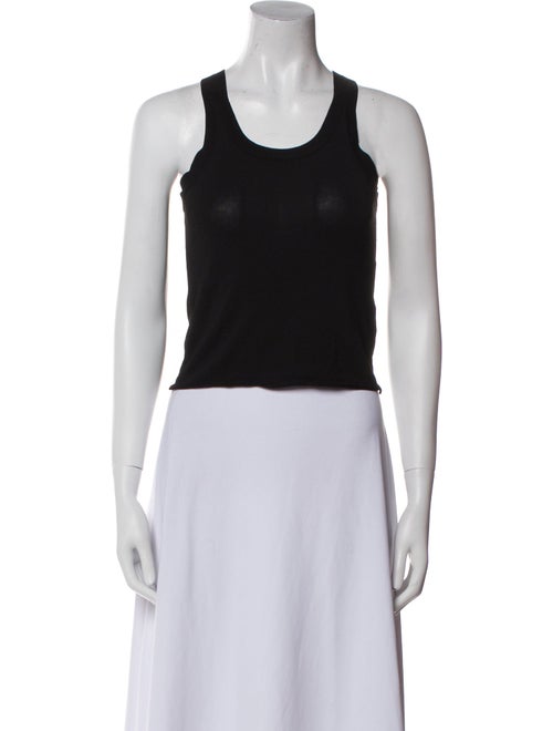 Ryan Roche Scoop Neck Sleeveless Crop Top