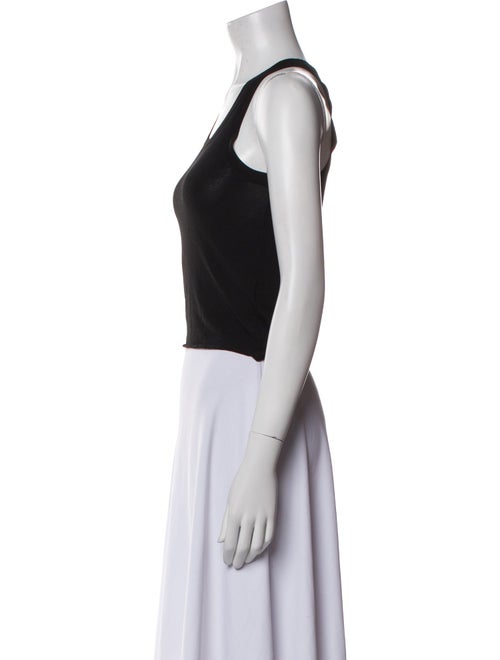 Ryan Roche Scoop Neck Sleeveless Crop Top