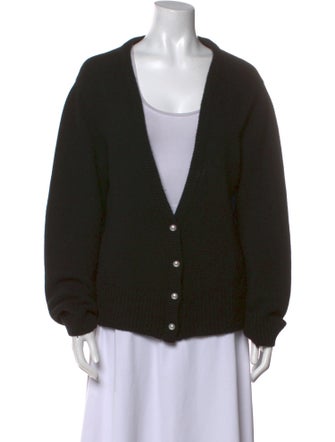 Ryan Roche Cashmere Plunge Neckline Sweater