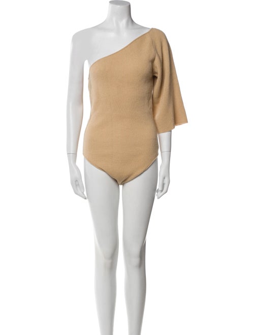 Ryan Roche One-Shoulder Three-Quarter Sleeve Bodysuit
