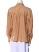 Ryan Roche Silk Long Sleeve Button-Up Top