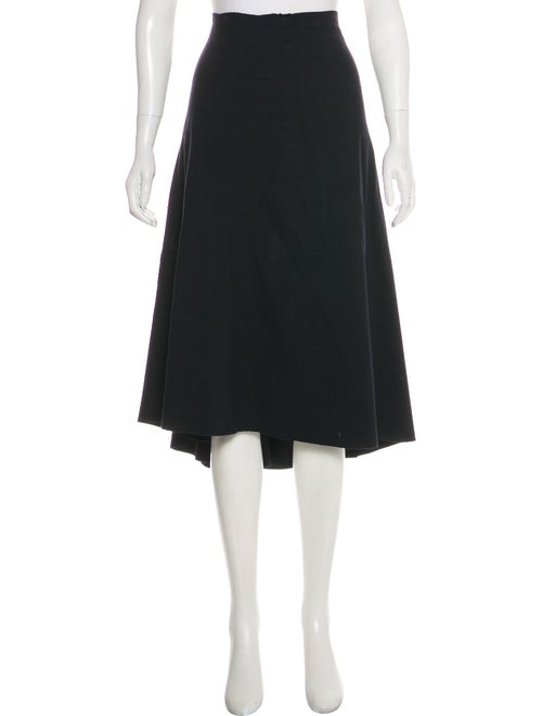 Bassike Knit Knee-Length Skirt Navy