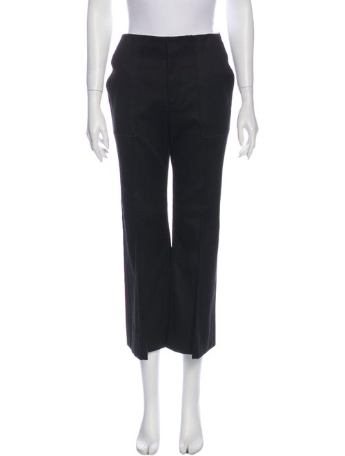 Bassike High-Rise Cropped Pants Black