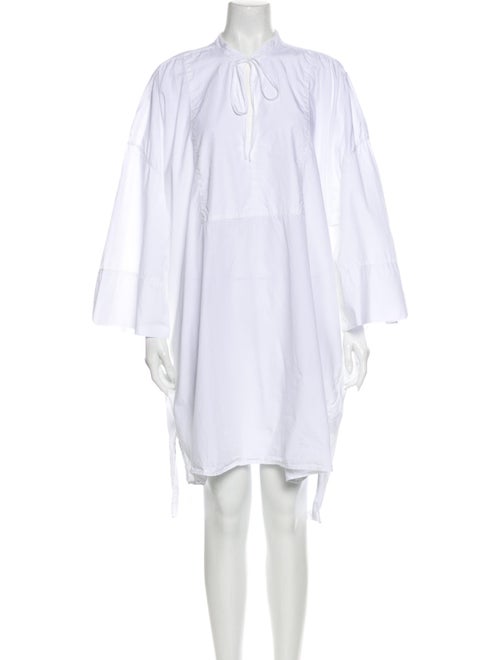 Bassike Crew Neck Mini Dress White
