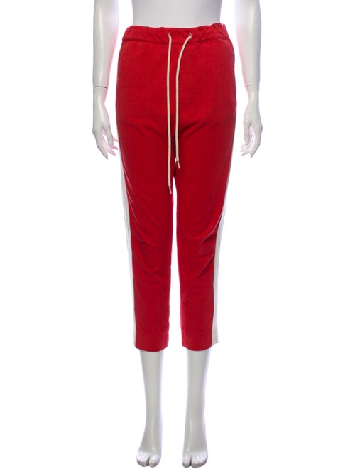 Bassike Straight Leg Pants Red