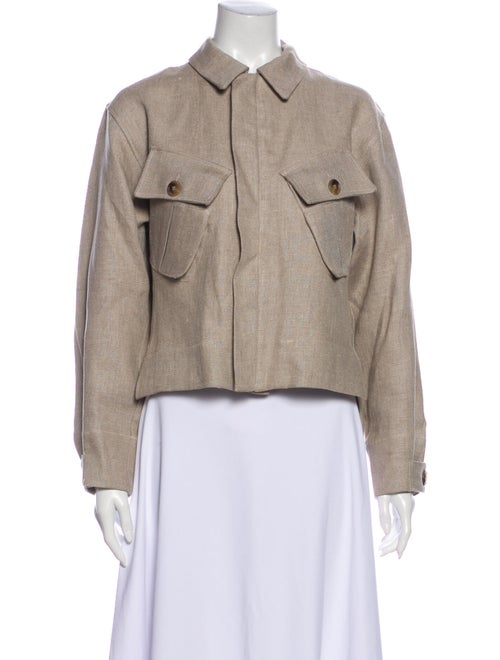 Bassike Linen Utility Jacket Clear