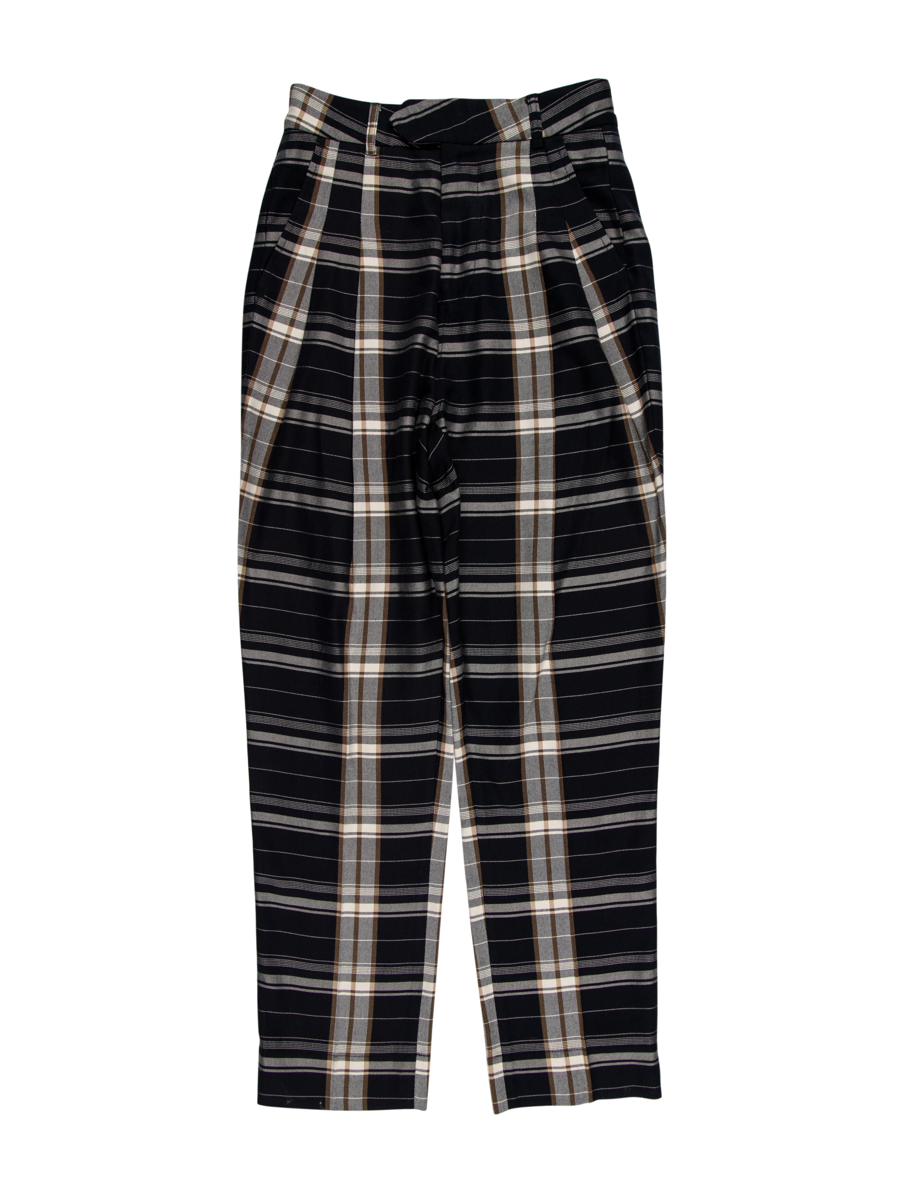Bassike Plaid Print Pants