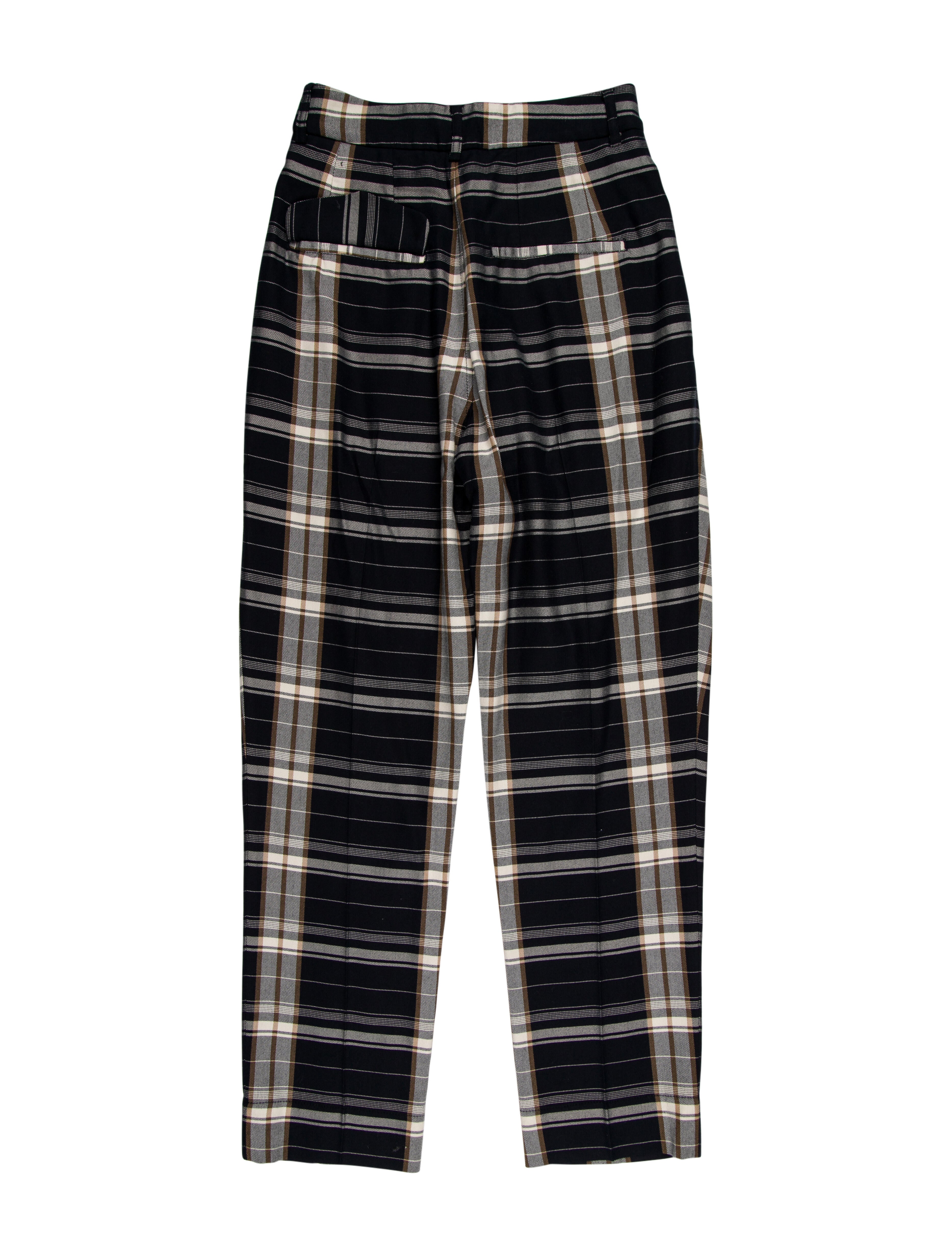 Bassike Plaid Print Pants
