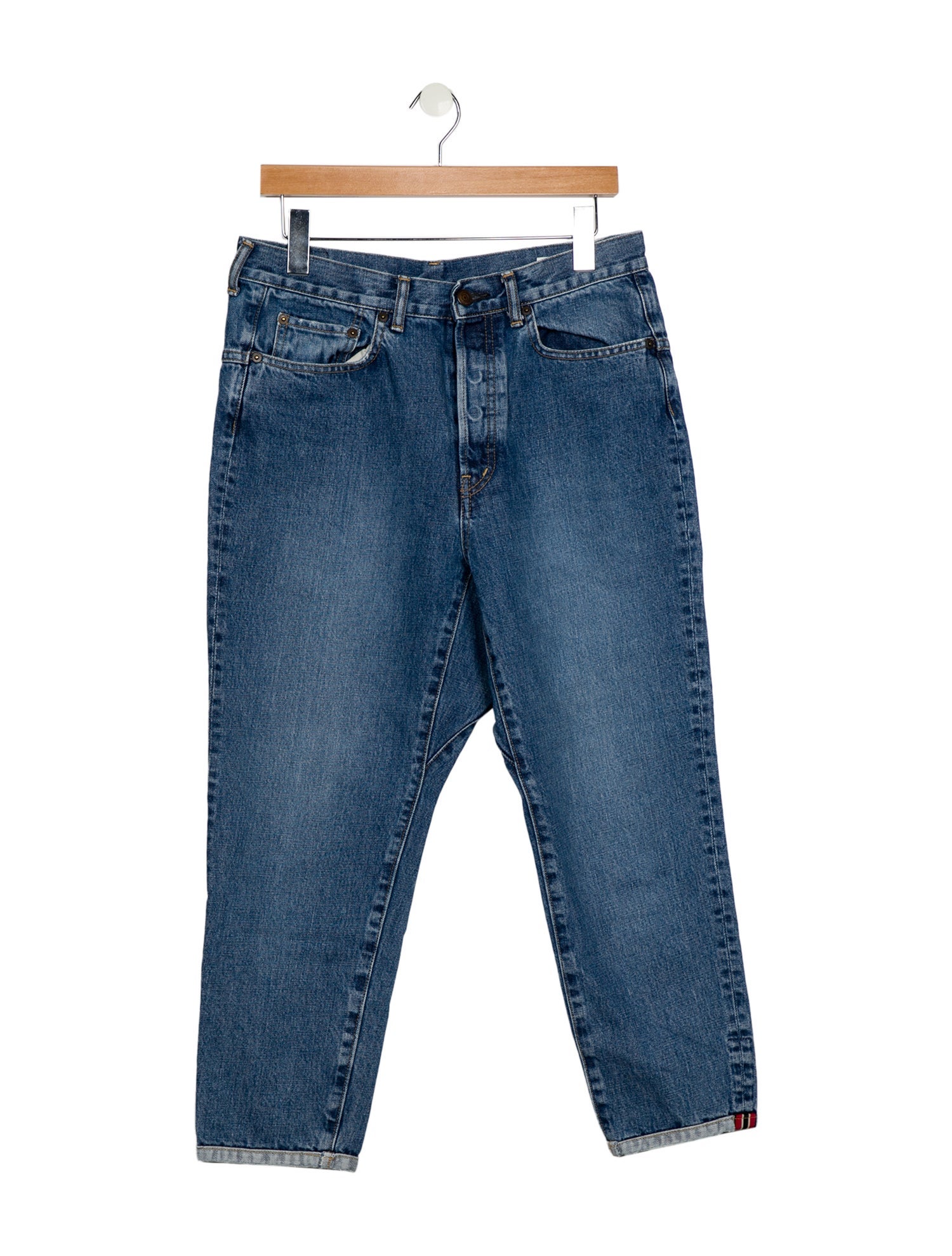 Bassike High-Rise Straight Leg Jeans
