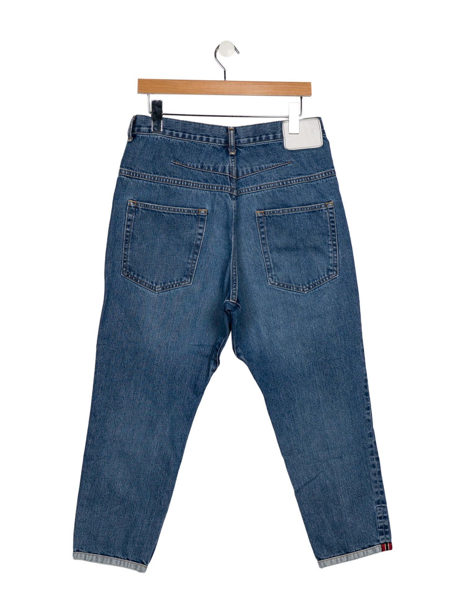 Bassike High-Rise Straight Leg Jeans