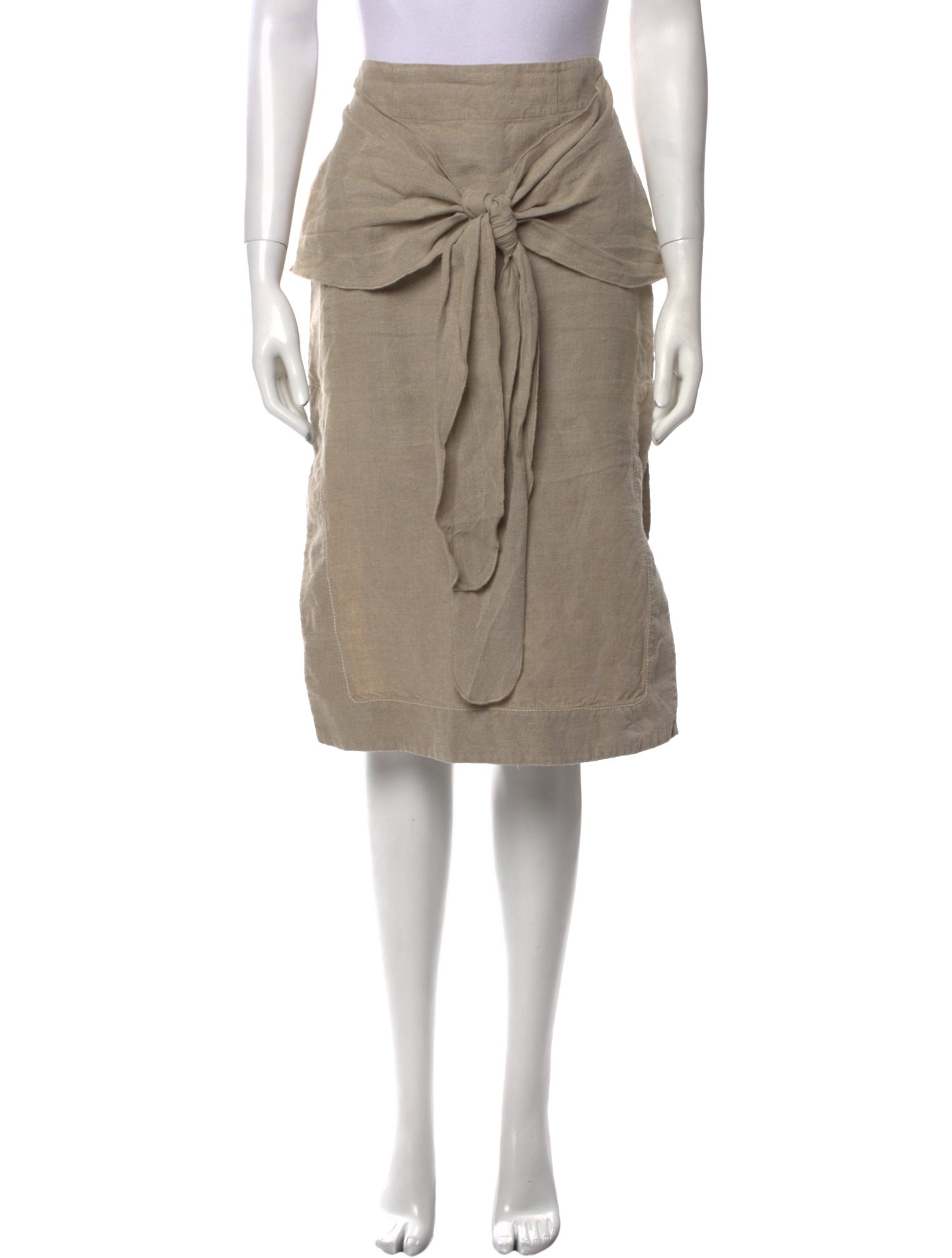 Bassike Linen Knee-Length Skirt