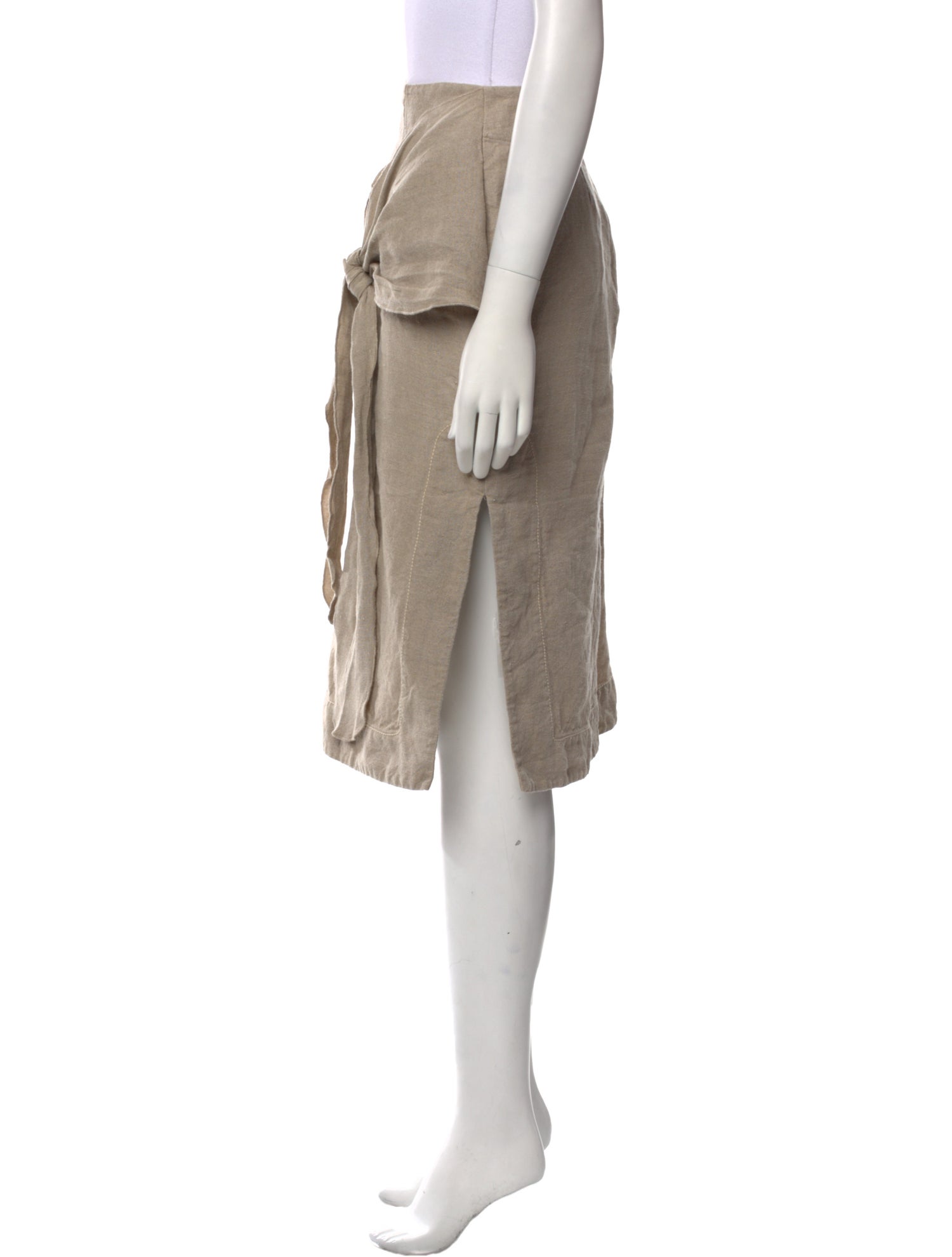 Bassike Linen Knee-Length Skirt