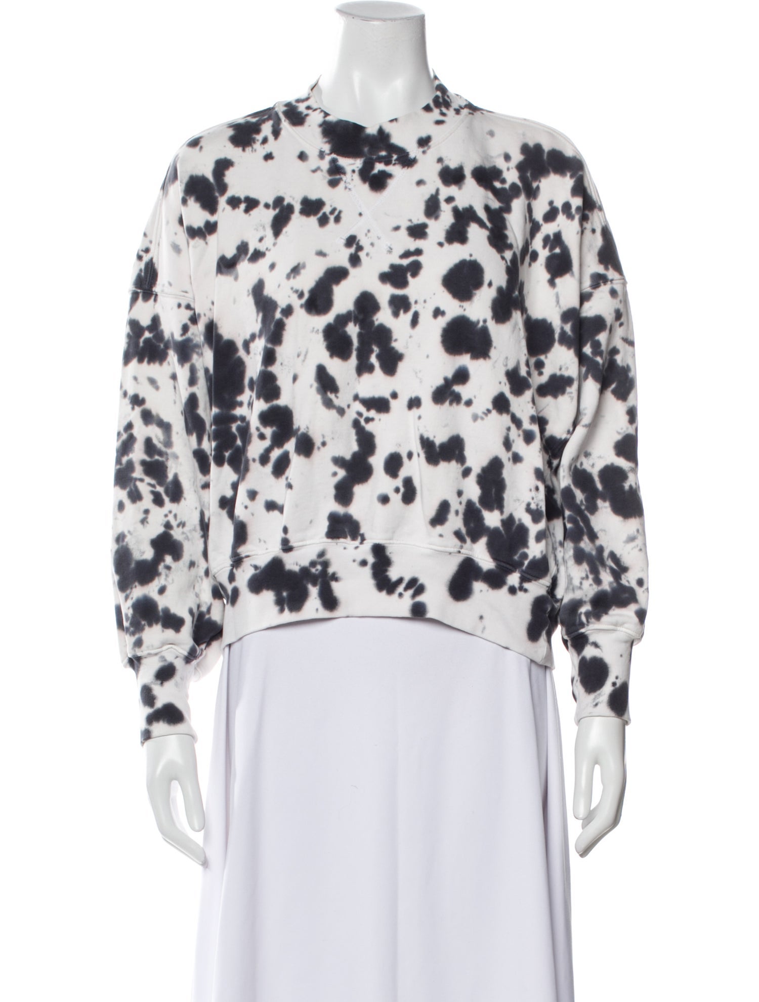 Bassike Animal Print Crew Neck Sweater