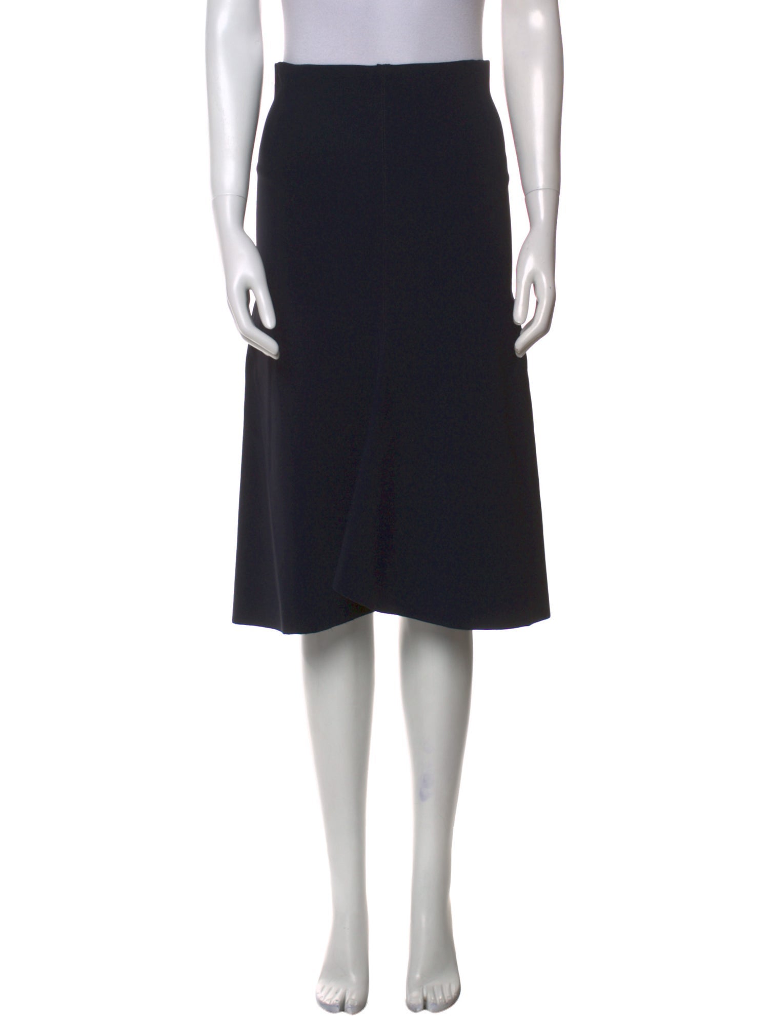 Bassike Pleated Accents Knee-Length Skirt