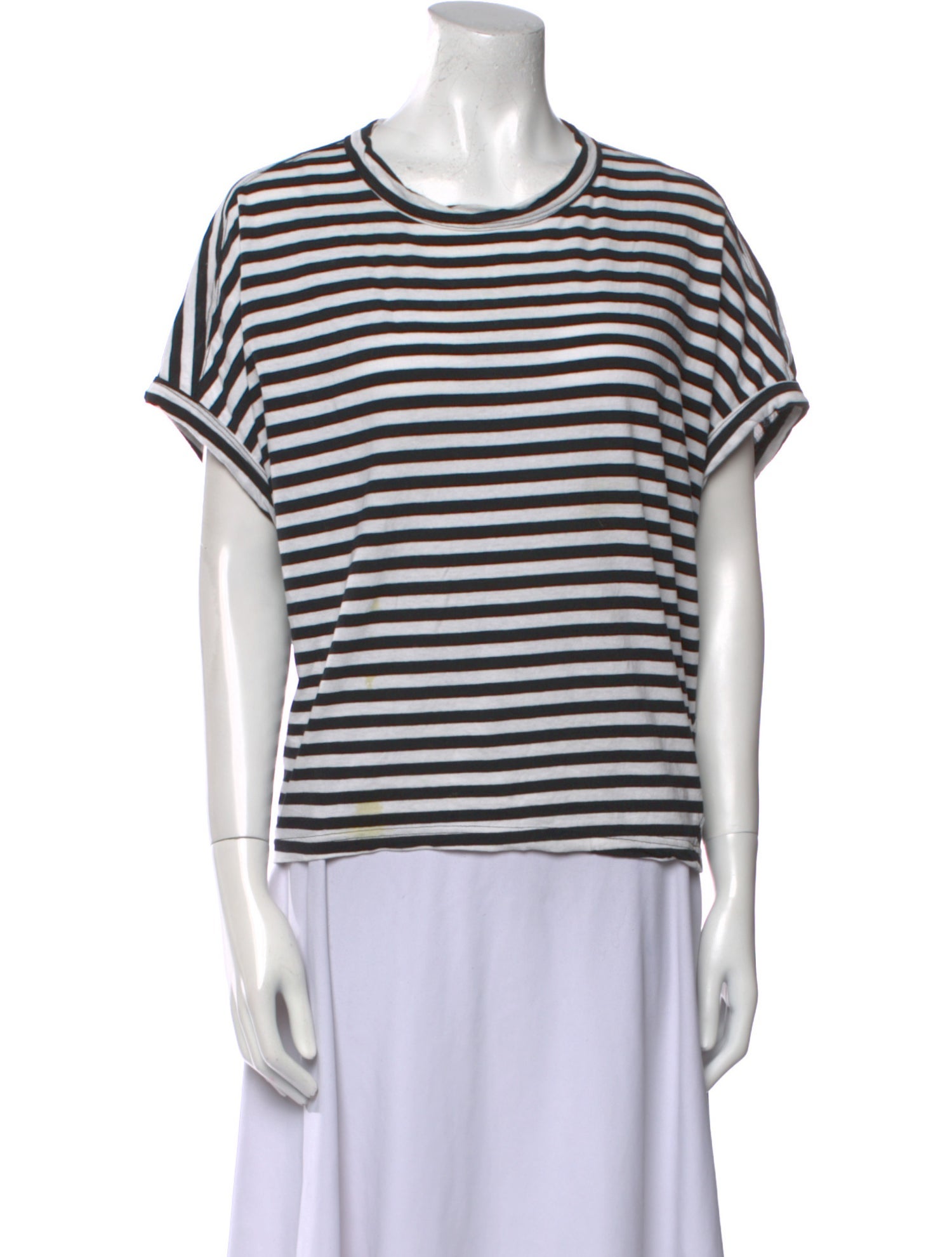 Bassike Striped Crew Neck T-Shirt