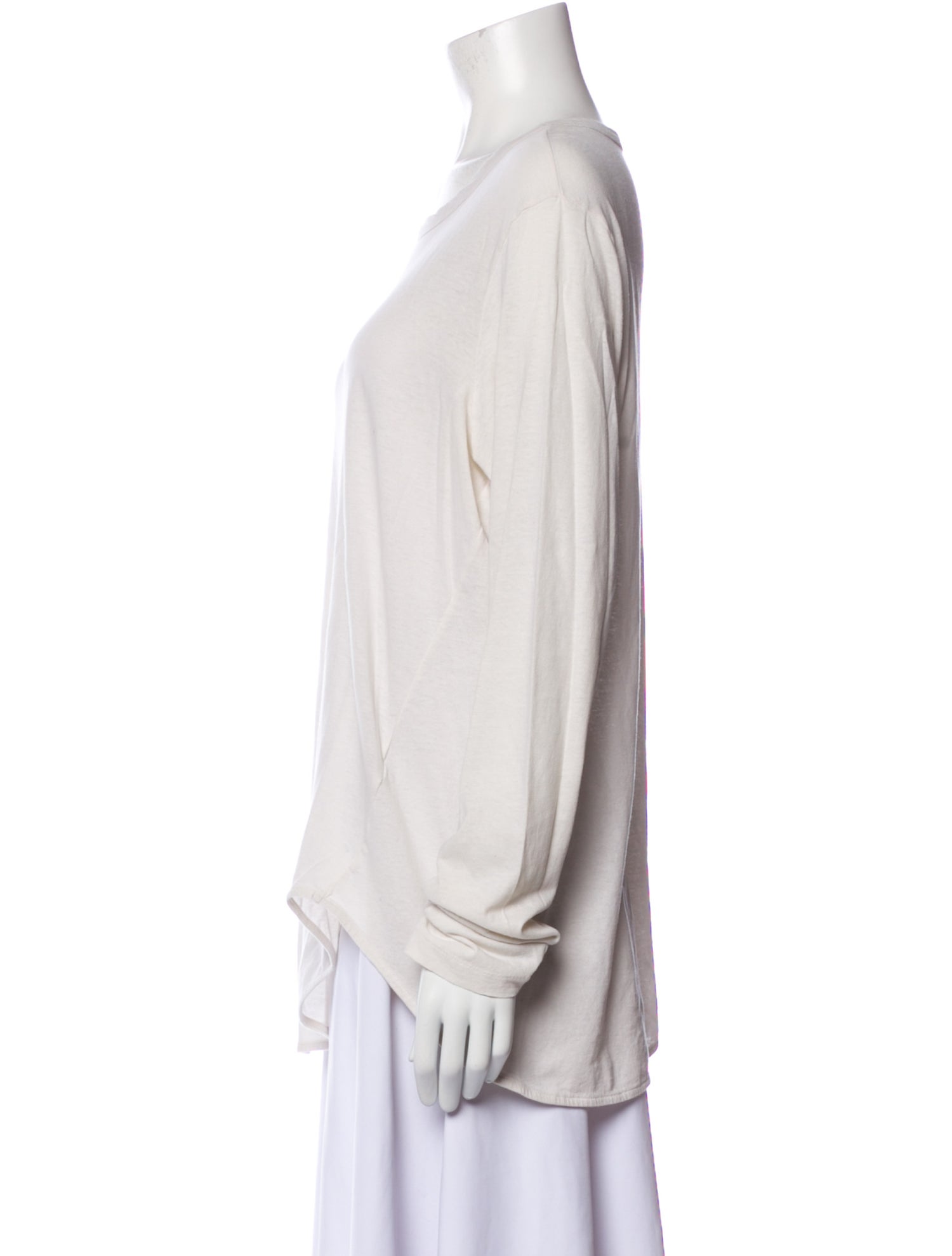 Bassike Scoop Neck Long Sleeve T-Shirt