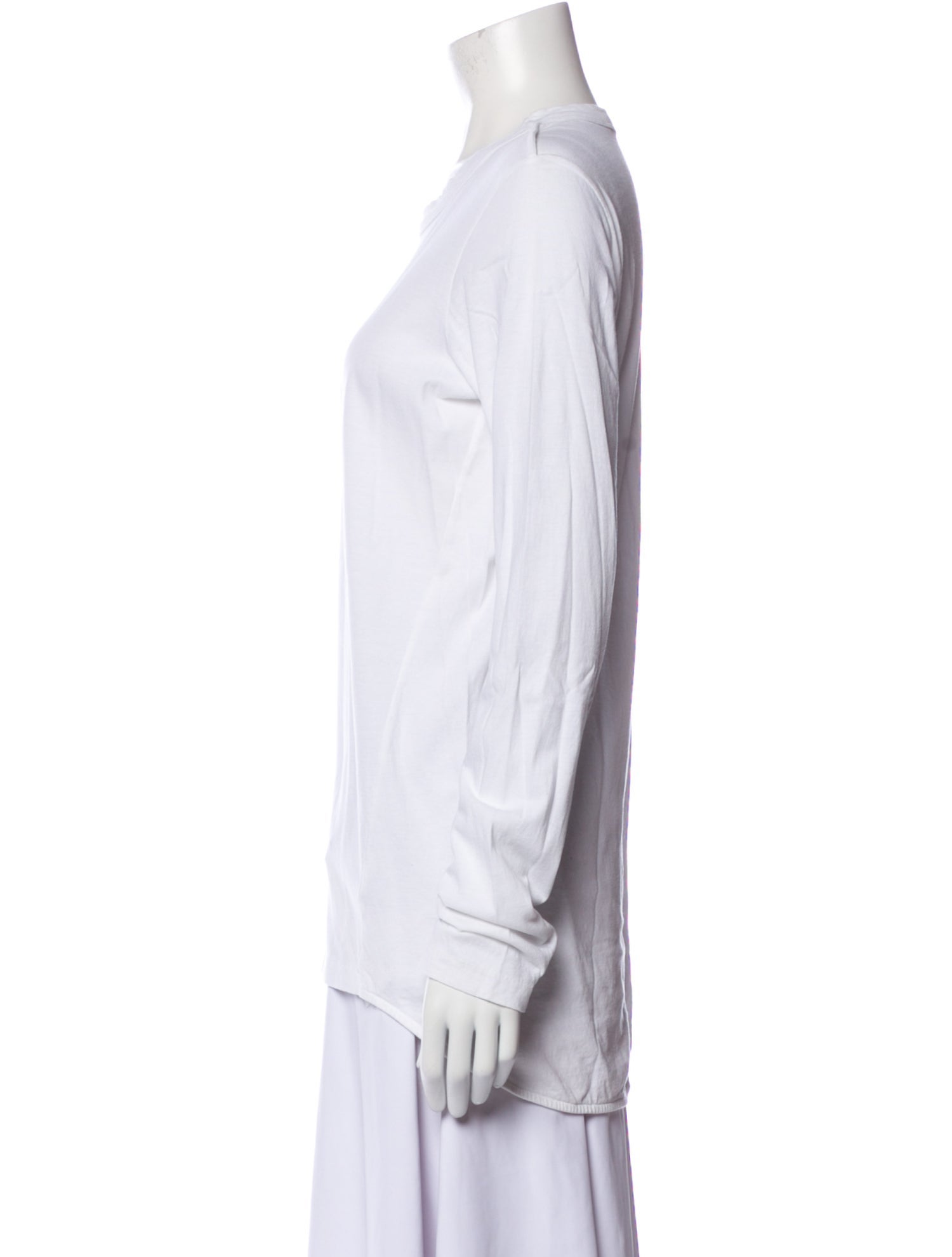 Bassike Crew Neck Long Sleeve T-Shirt