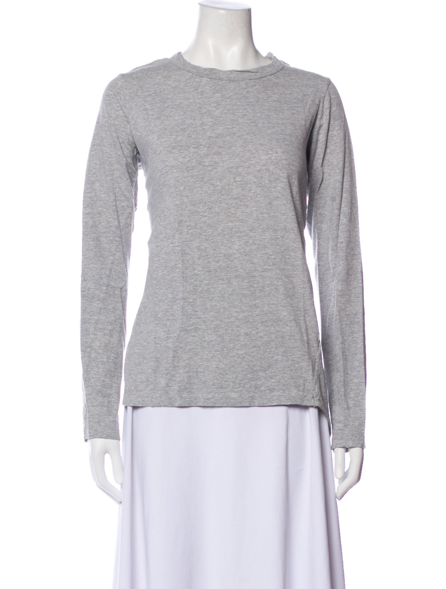 Bassike Crew Neck Long Sleeve Top