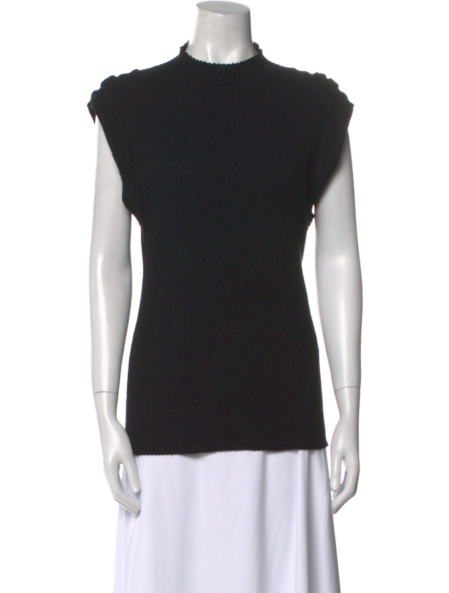Bassike Mock Neck Short Sleeve Top