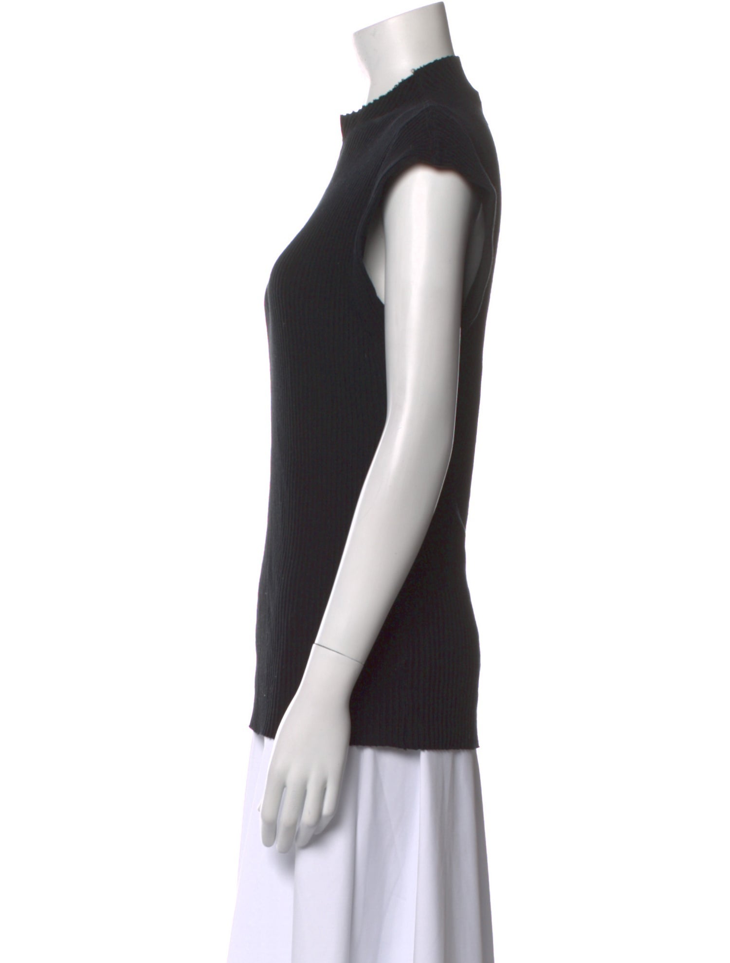 Bassike Mock Neck Short Sleeve Top