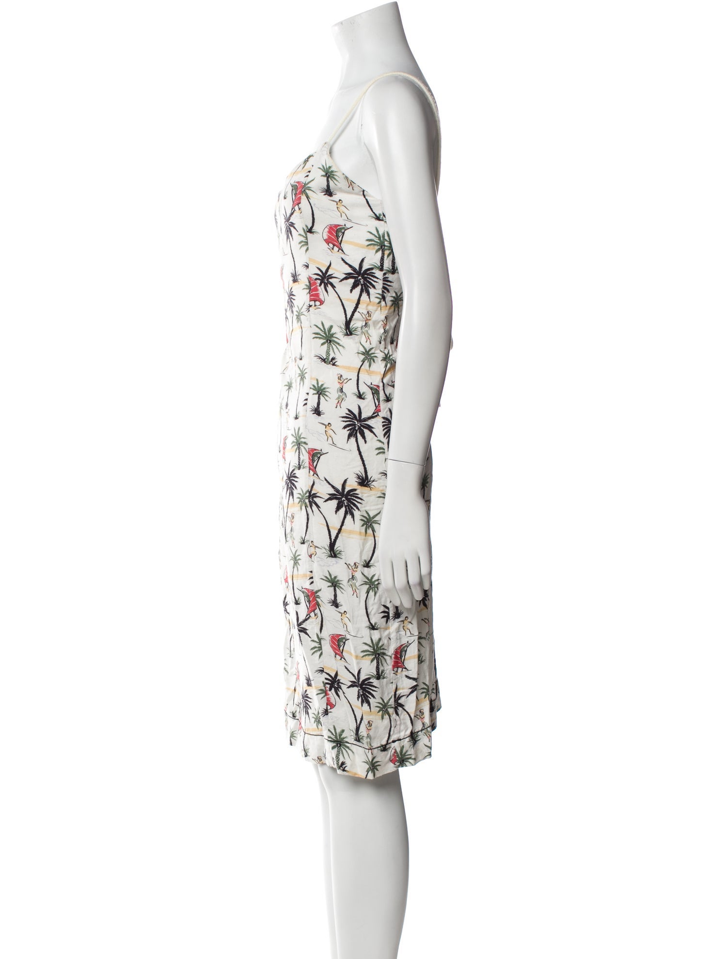 Bassike Floral Print Midi Length Dress