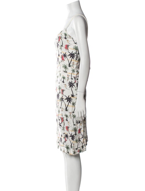 Bassike Floral Print Midi Length Dress