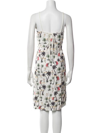 Bassike Floral Print Midi Length Dress