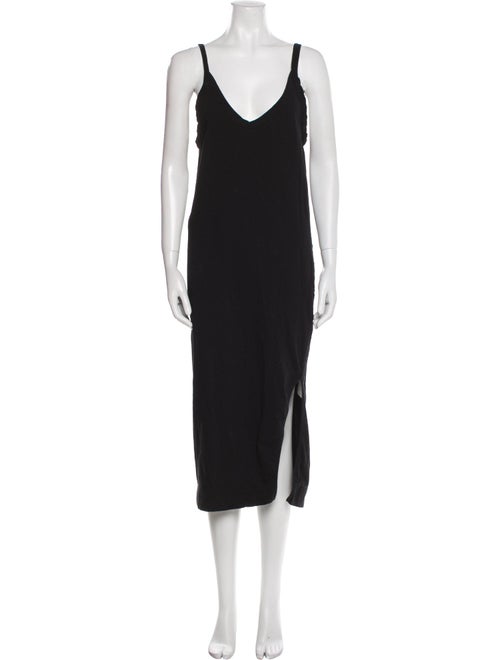 Bassike V-Neck Midi Length Dress