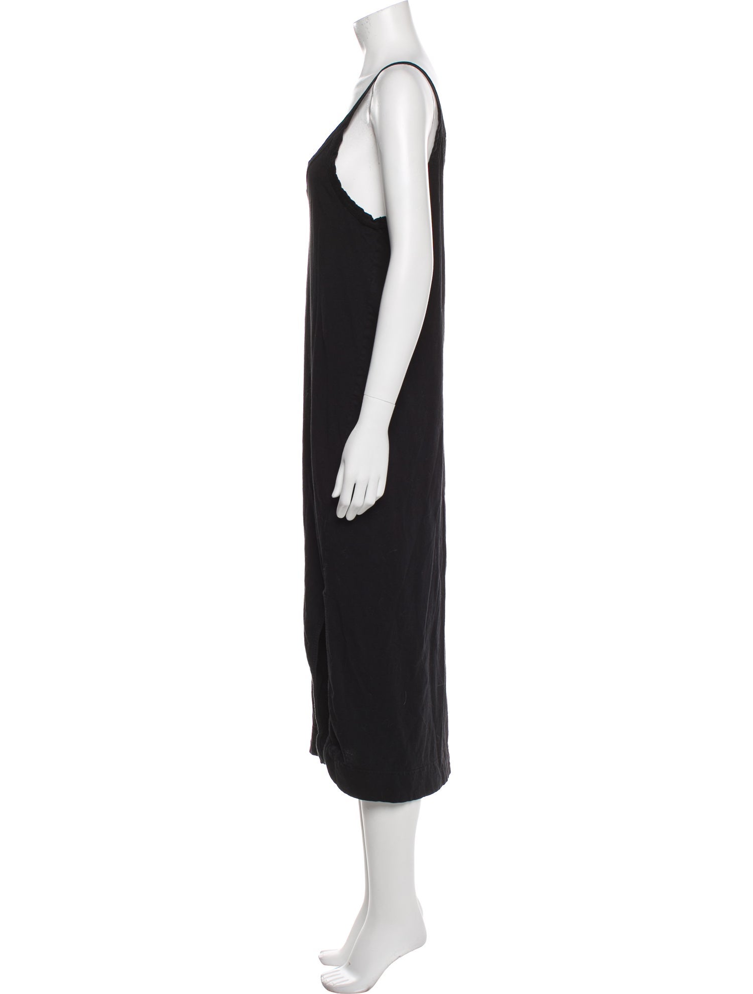 Bassike V-Neck Midi Length Dress