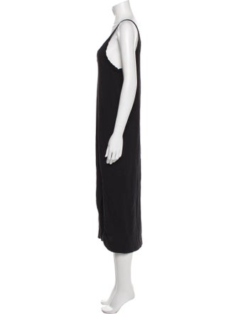 Bassike V-Neck Midi Length Dress