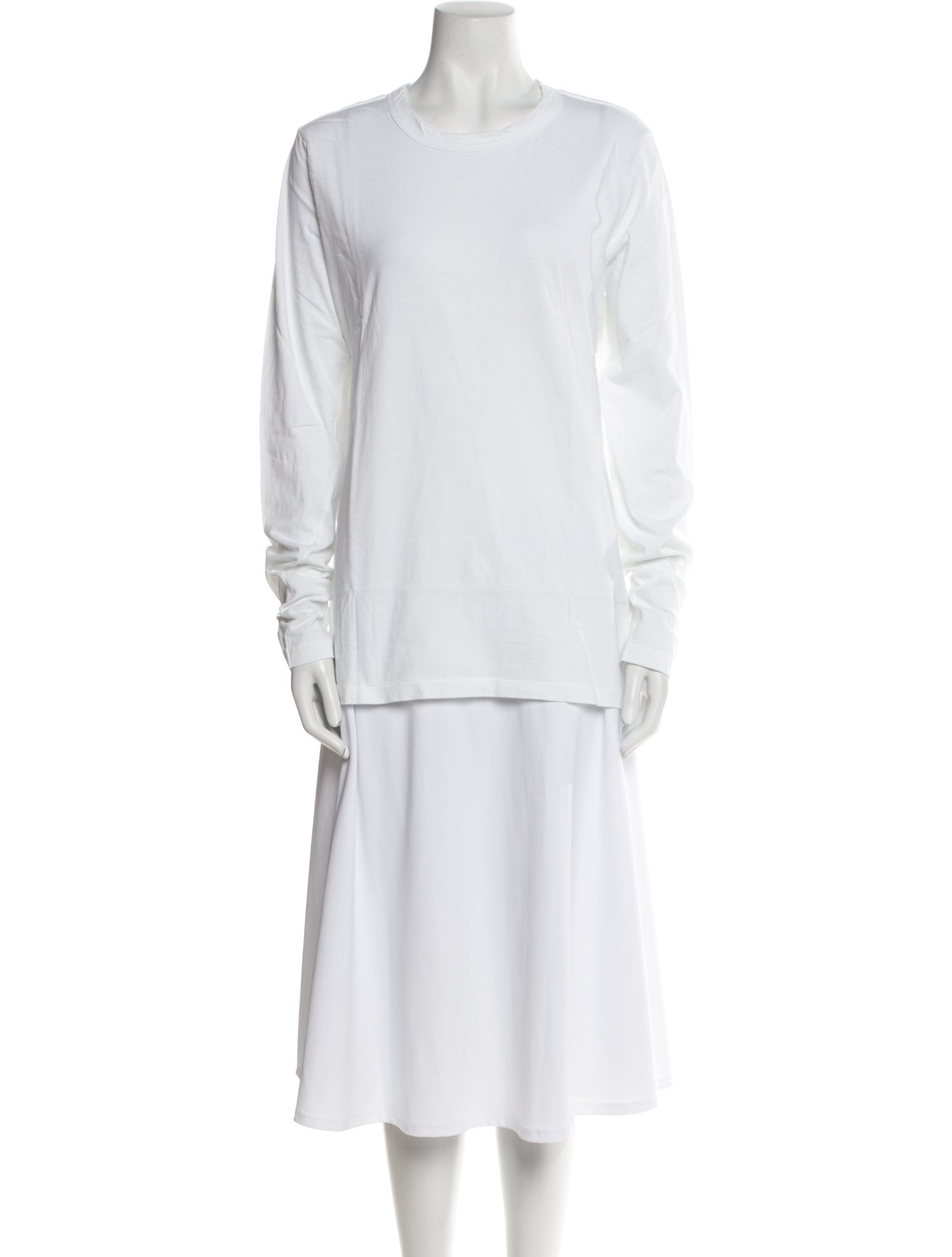 Bassike Crew Neck Long Sleeve Tunic