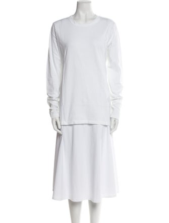 Bassike Crew Neck Long Sleeve Tunic