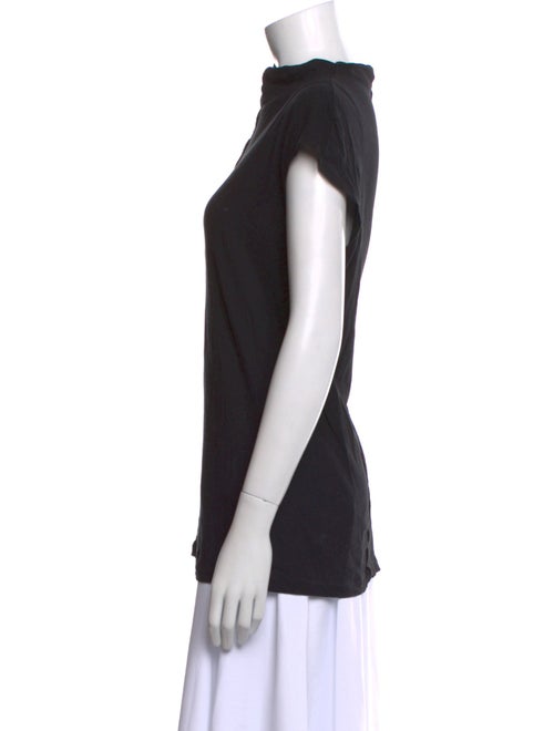 Bassike Mock Neck Short Sleeve Top