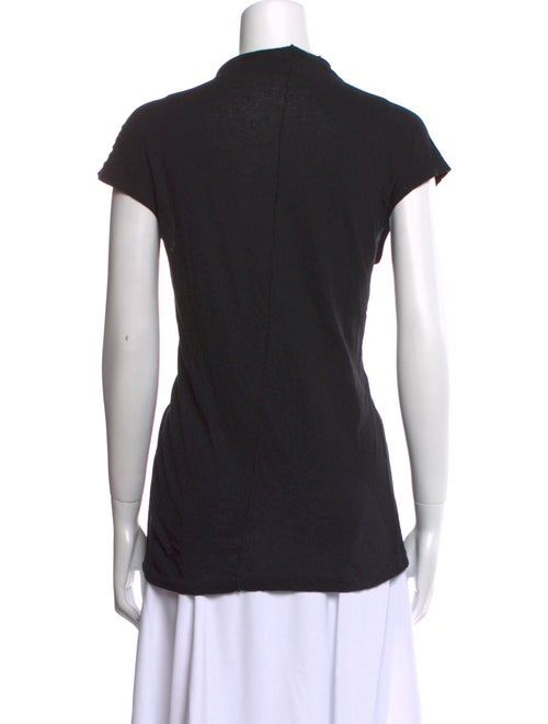 Bassike Mock Neck Short Sleeve Top