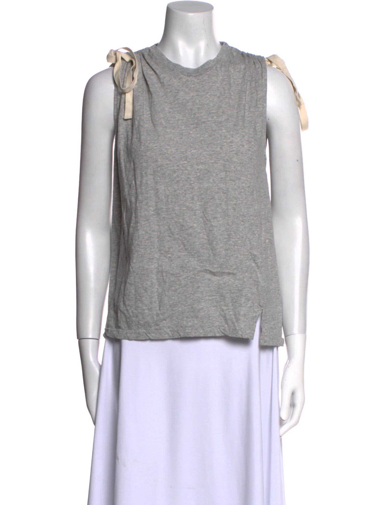 Bassike Crew Neck Sleeveless Top